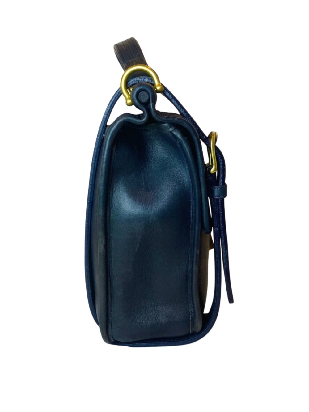 Vintage COACH WILLIS Navy Blue Glove Tanned Leather Shoulder Bag Pre-94 9927 COA - Picture 6 of 17